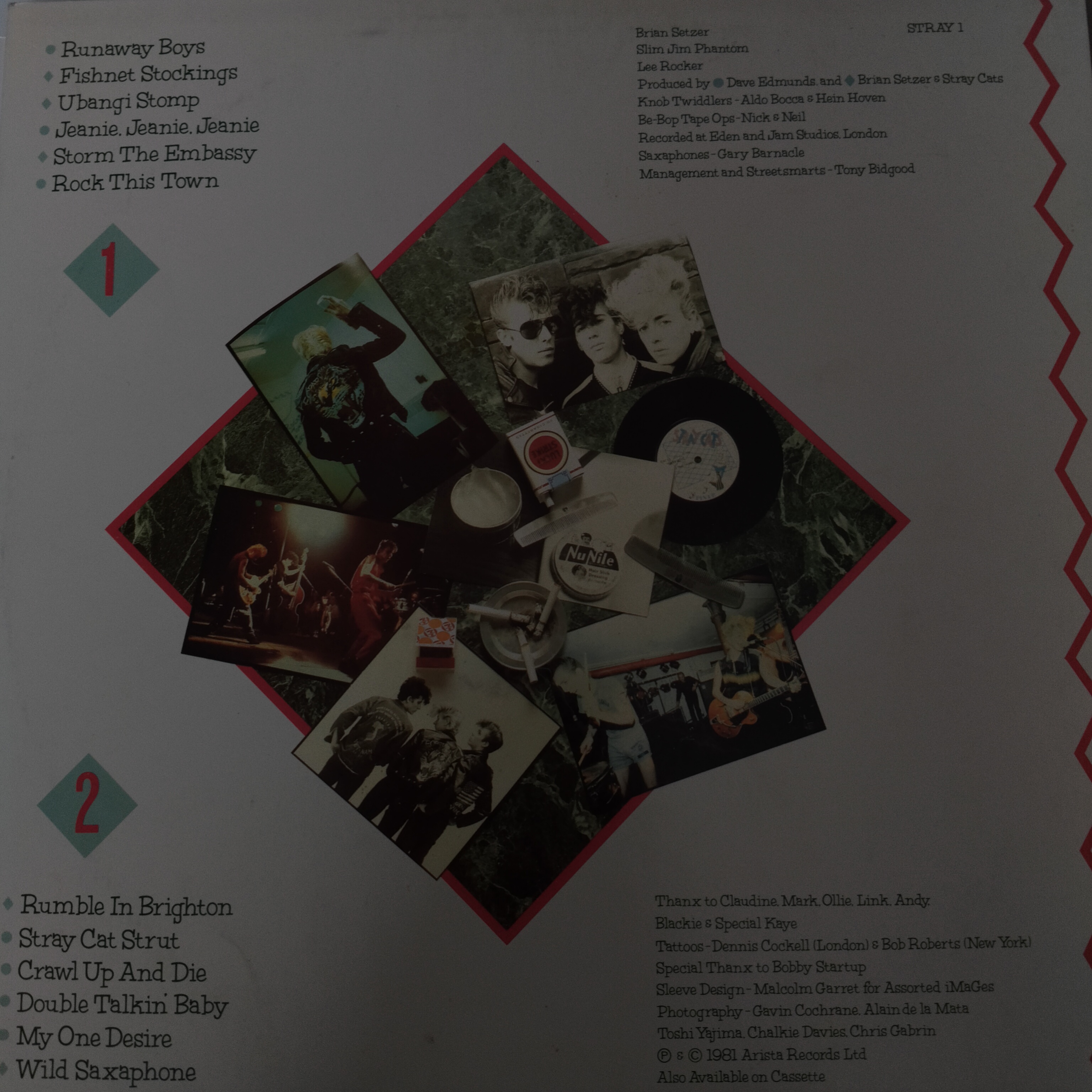 Stray catsin stray cats lp-levyn takakansi